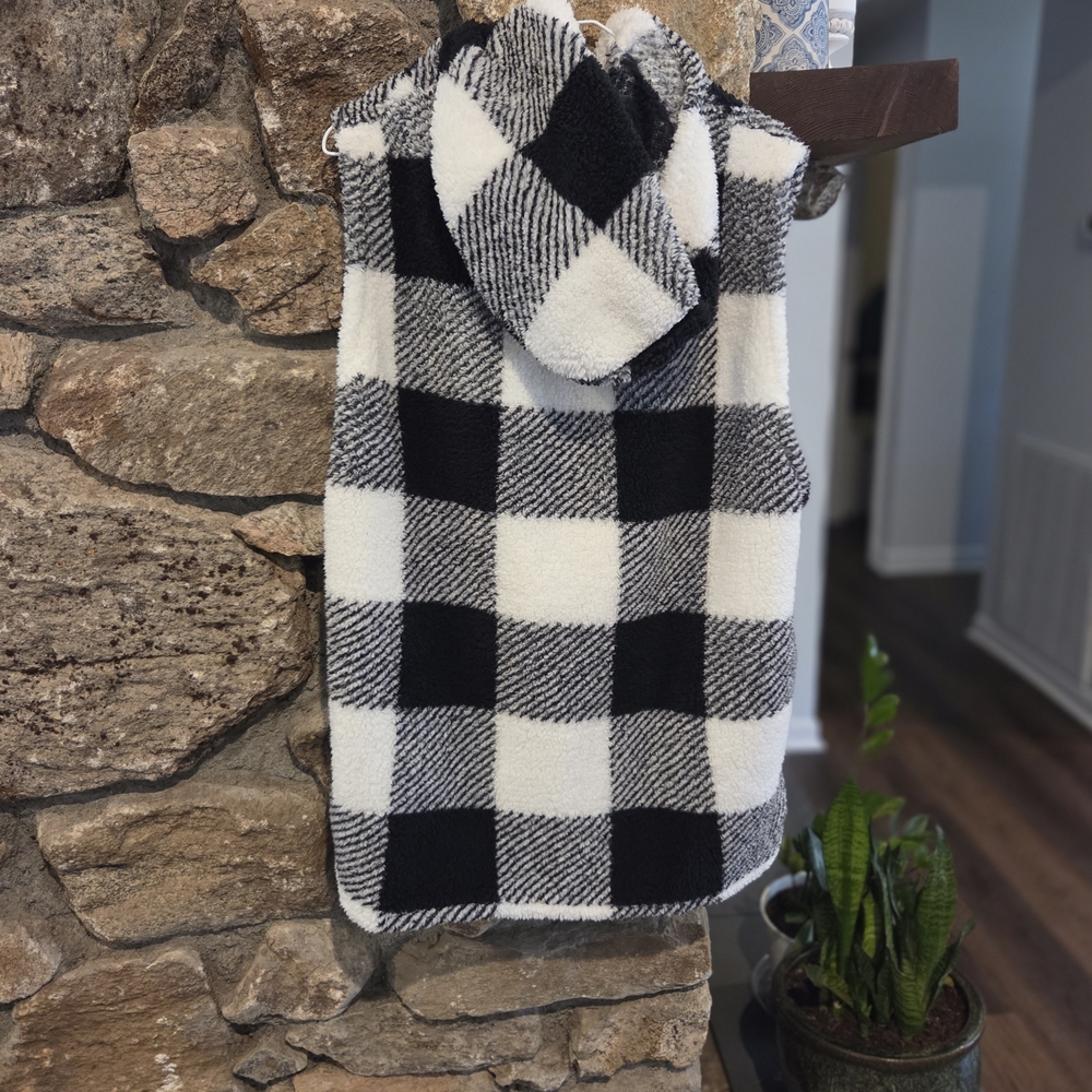 Coco + Carmen Black and White Checkered Top